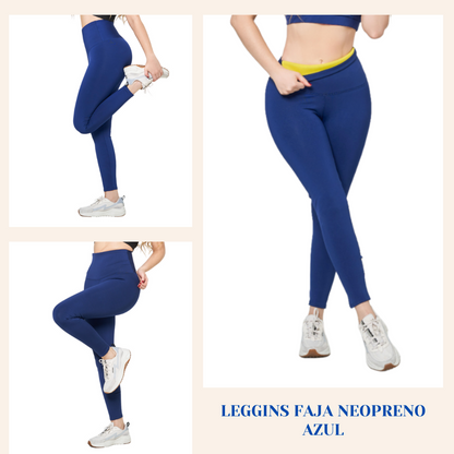 🔥LEGGINS TRIPLE FUNCIÓN CON FAJA REDUCTORA Y LEVANTA COLA ELABORADO EN NEOPRENO PARA SUDAR Y EN TELA EN SUPLEX