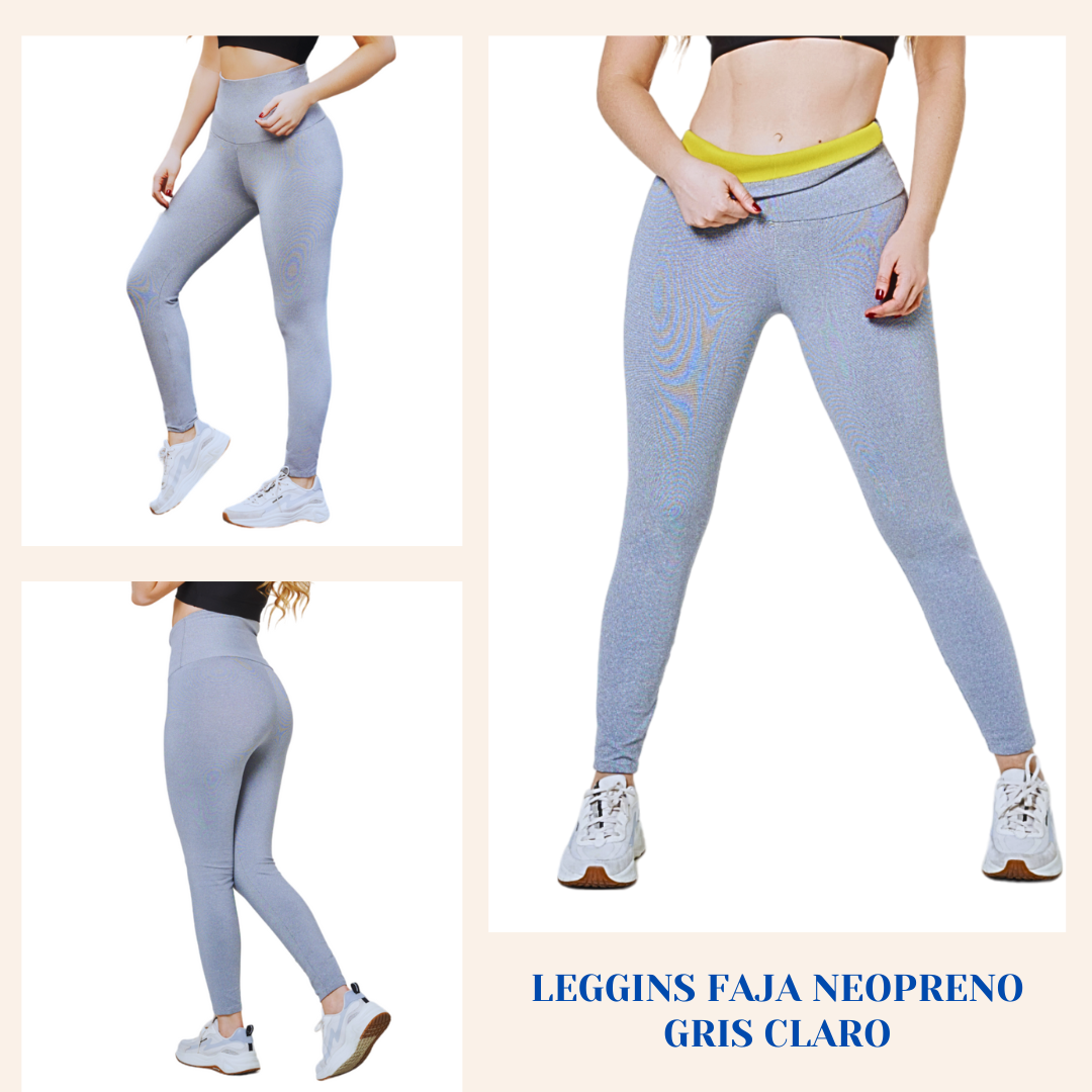 🔥LEGGINS TRIPLE FUNCIÓN CON FAJA REDUCTORA Y LEVANTA COLA ELABORADO EN NEOPRENO PARA SUDAR Y EN TELA EN SUPLEX