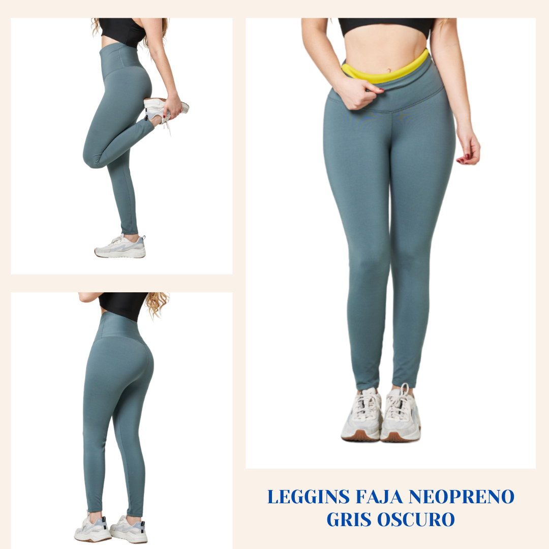 🔥LEGGINS TRIPLE FUNCIÓN CON FAJA REDUCTORA Y LEVANTA COLA ELABORADO EN NEOPRENO PARA SUDAR Y EN TELA EN SUPLEX