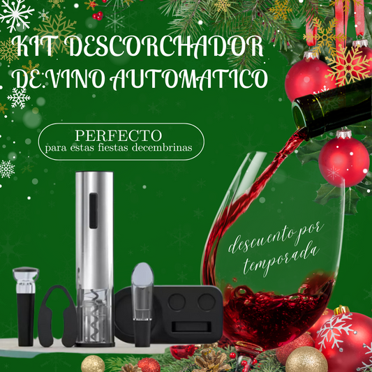 🍷 Kit Descorchador de Vino automático+base 🍇