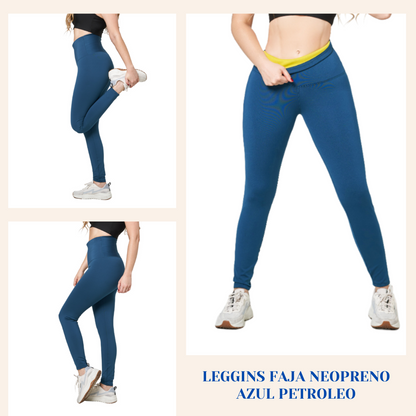 🔥LEGGINS TRIPLE FUNCIÓN CON FAJA REDUCTORA Y LEVANTA COLA ELABORADO EN NEOPRENO PARA SUDAR Y EN TELA EN SUPLEX