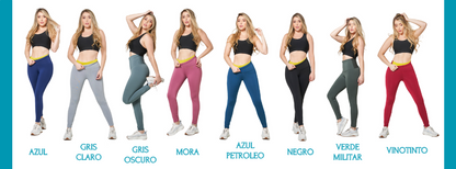 🔥LEGGINS TRIPLE FUNCIÓN CON FAJA REDUCTORA Y LEVANTA COLA ELABORADO EN NEOPRENO PARA SUDAR Y EN TELA EN SUPLEX