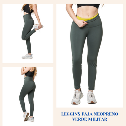 🔥LEGGINS TRIPLE FUNCIÓN CON FAJA REDUCTORA Y LEVANTA COLA ELABORADO EN NEOPRENO PARA SUDAR Y EN TELA EN SUPLEX